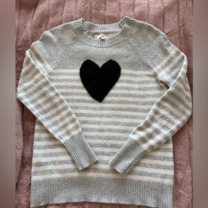 Loft black heart sweater